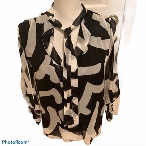 Diane Von Furstenberg Silk Geometric Blouse